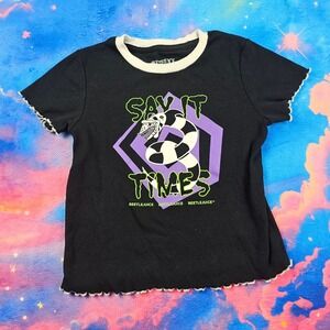 Beetlejuice Black Ribbed T Shirt‎